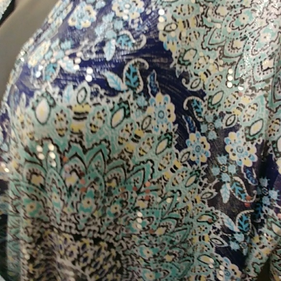 MSK Surplice Cold Shoulder Top with Bell Sleeves - Picture 2 of 8